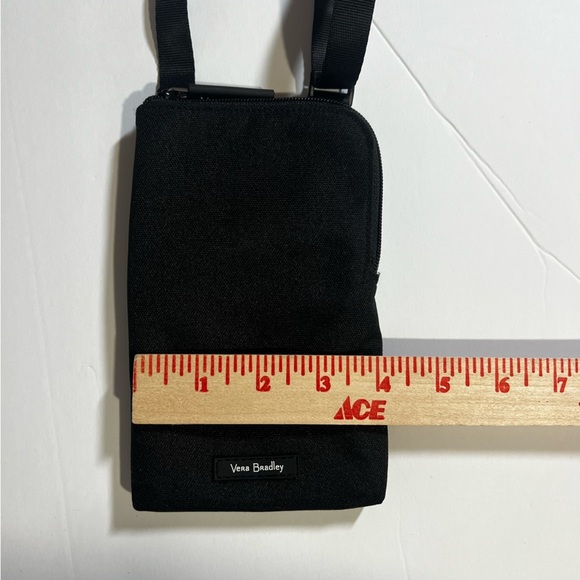 Vera Bradley Crossbody Phone Purse Black Floral Pattern - Picture 4 of 6